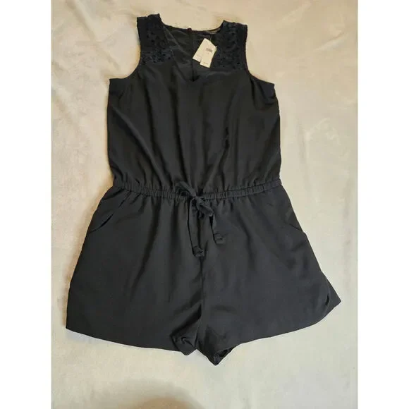 Banana Republic Women's Black Romper Sleeveless Size 8 NWT - Picture 3 of 13